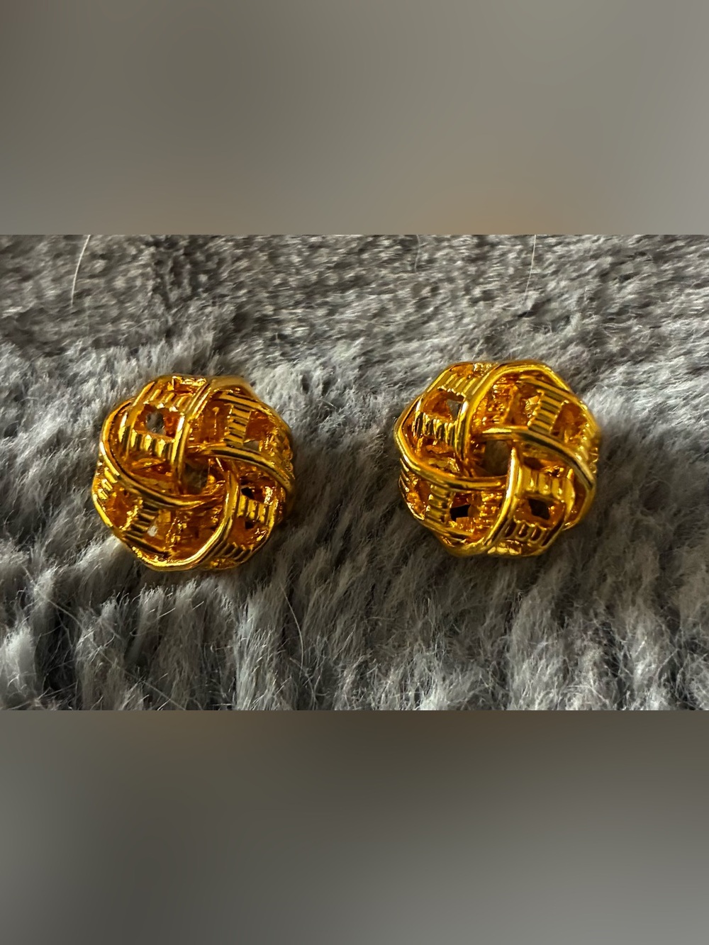 Gold Knot Clip-On Earrings - Women's Fashion Jewelry